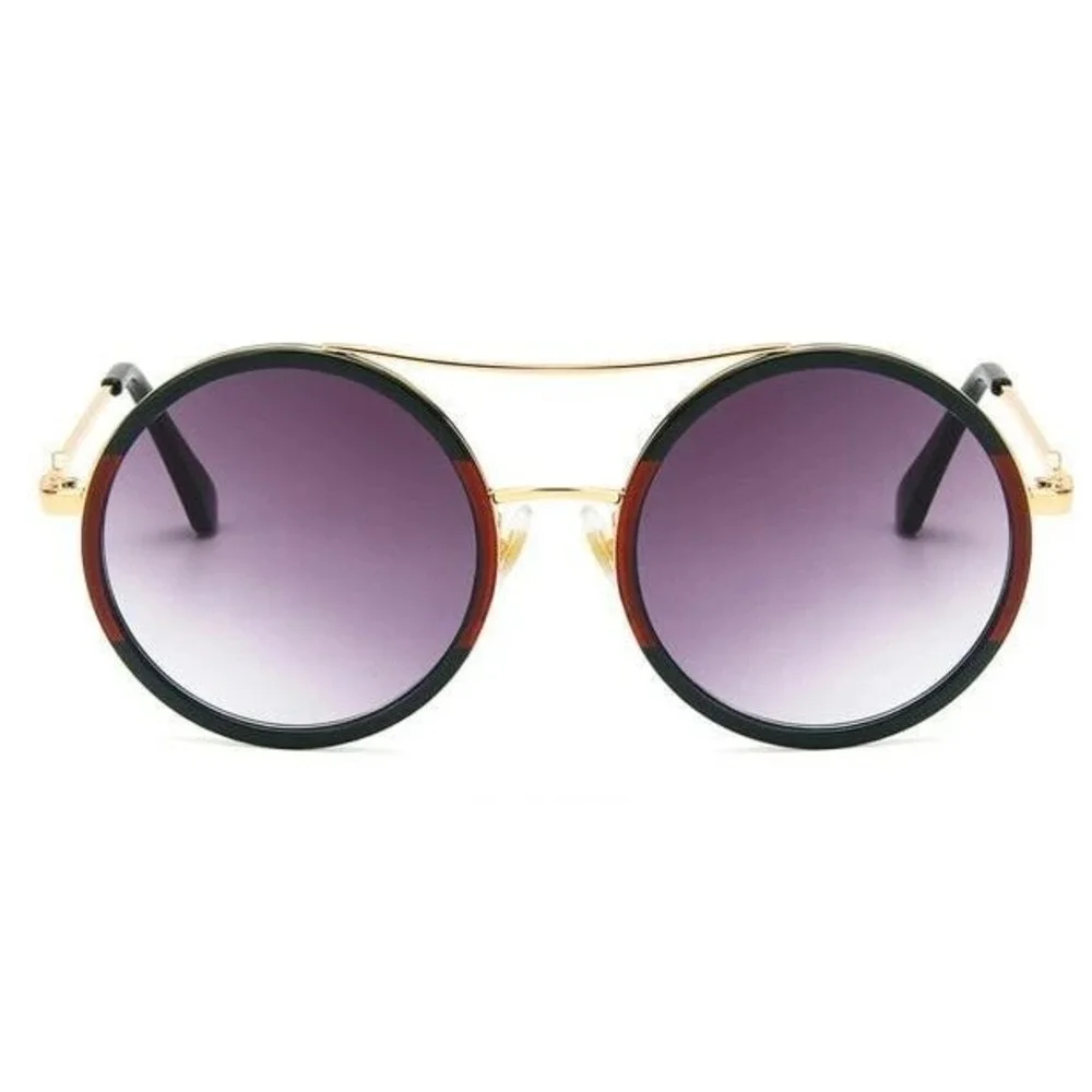 Women Round Oversized Sunglasses Streetwear‎ Retro Vintage Shades Lentes Gafas